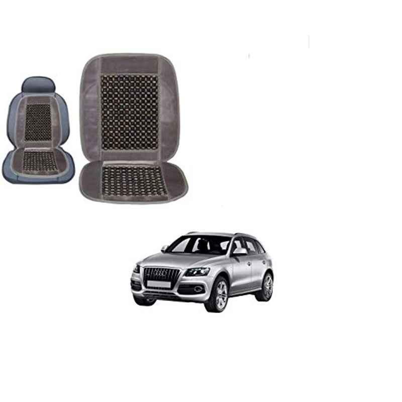Kozdiko Wooden Bead Seat with Grey Velvet Border for Audi Q5