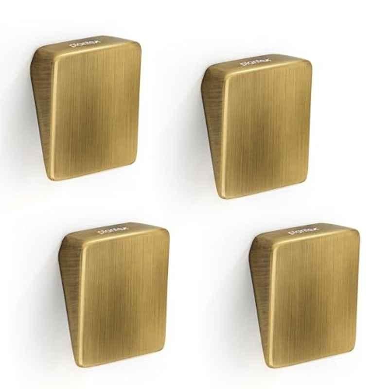 Plantex Knobs for Drawers/Square Drawer Knobs for Cabinets/Pull-Push Knobs for Kitchen/Bedroom Drawer (Pack of 4) SH-331, Antique Brass