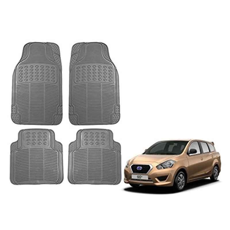 Kozdiko 4 Pcs Grey Rubber Car Mat Set for Datsun Go+