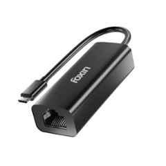 Foxin FLA 100C 100 Mbps Black Type C to LAN Ethernet Adapter with 9cm Cable for Windows, Mac & Linux