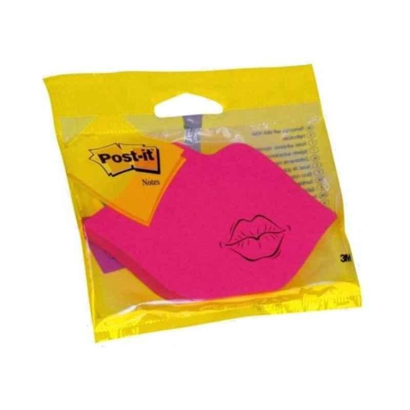 3M Post-it 7500M 73x123mm Pink Lip Shaped Note Pad