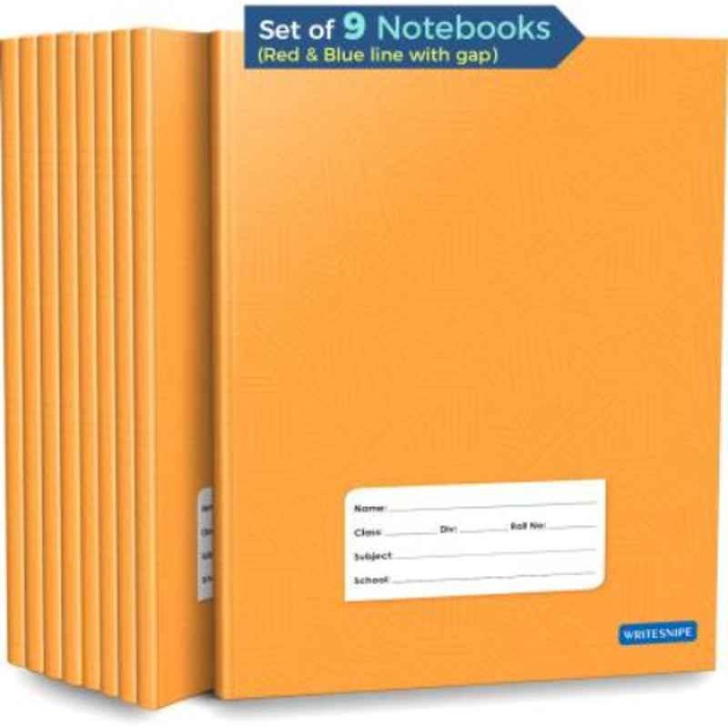 Target Publications Regular 72 Pages Brown Ruled Notebook with Gap (Pack of 9)