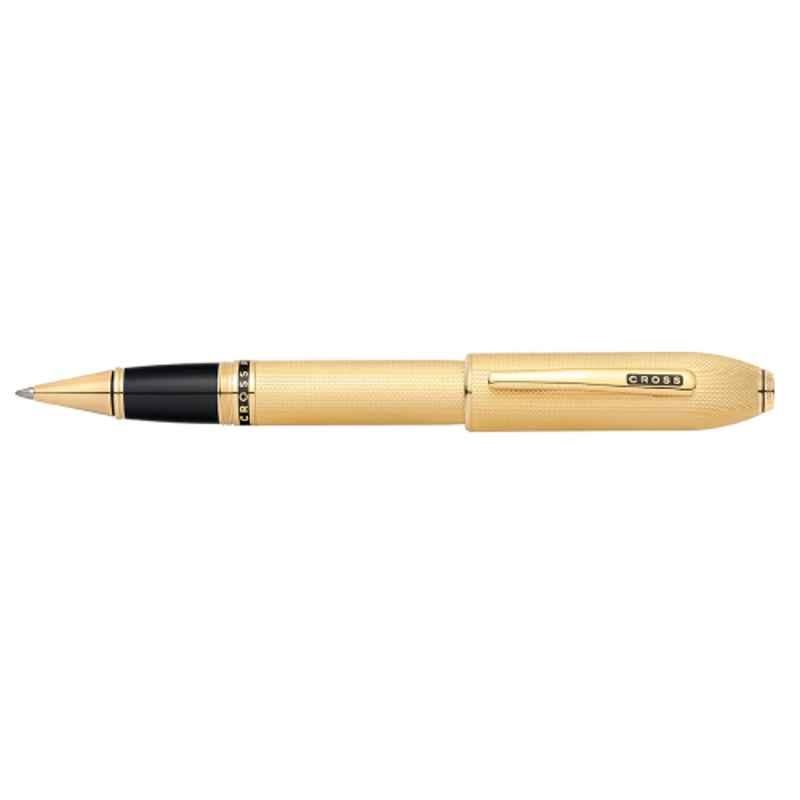Cross Peerless 125 Black Ink 23KT Gold Plated Roller Ball Pen, AT0705-4