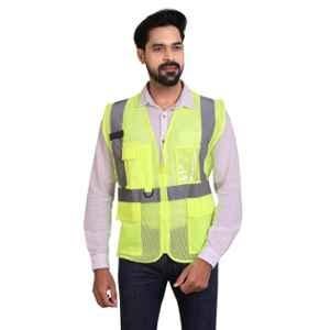 ReflectoSafe Splender High Visibility Reflective Adjustable Green Polyester Safety Jacket, Size: XL (Pack of 10)