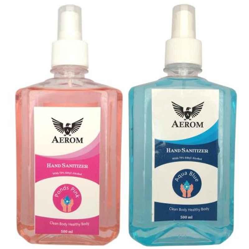 Buy Aerom Ponds Pink and Aqua Blue 500ml 75 Ethyl Alcohol