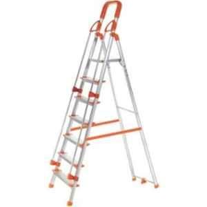 ProHome 7 Steps Aluminium Ladder with Railing & 5 Anti Slip Pedal, PROHOME-LAD-WR-07