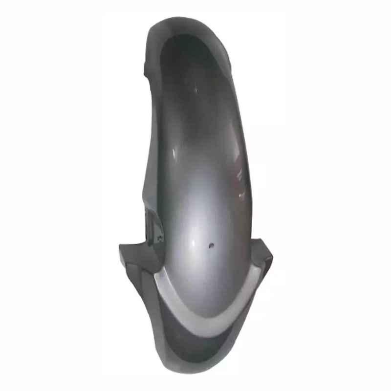 Yatos Front Mudguard Silver Red for Hero Hf Deluxe Type 3, YAT-P2YWSR