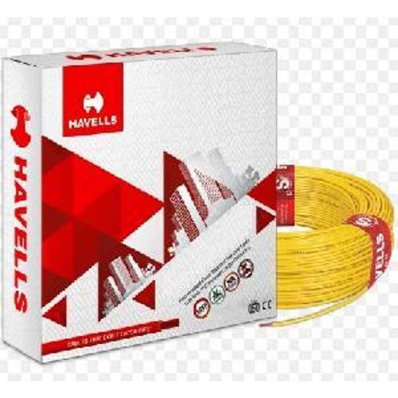 HavellsLife Shield WHFNZNYF11X0 HFFR Insulated Flexible Cable Single Core 1 Sq. mm 200m - Yellow