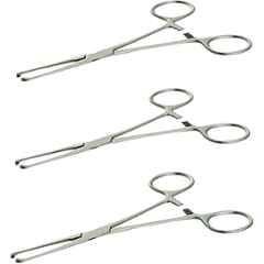 Forgesy 6 inch Stainless Steel Surgical Alis Tissue Forcep, X14 (Pack of 3)