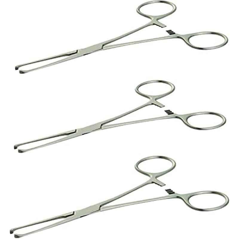 Forgesy 6 inch Stainless Steel Surgical Alis Tissue Forcep, X14 (Pack of 3)