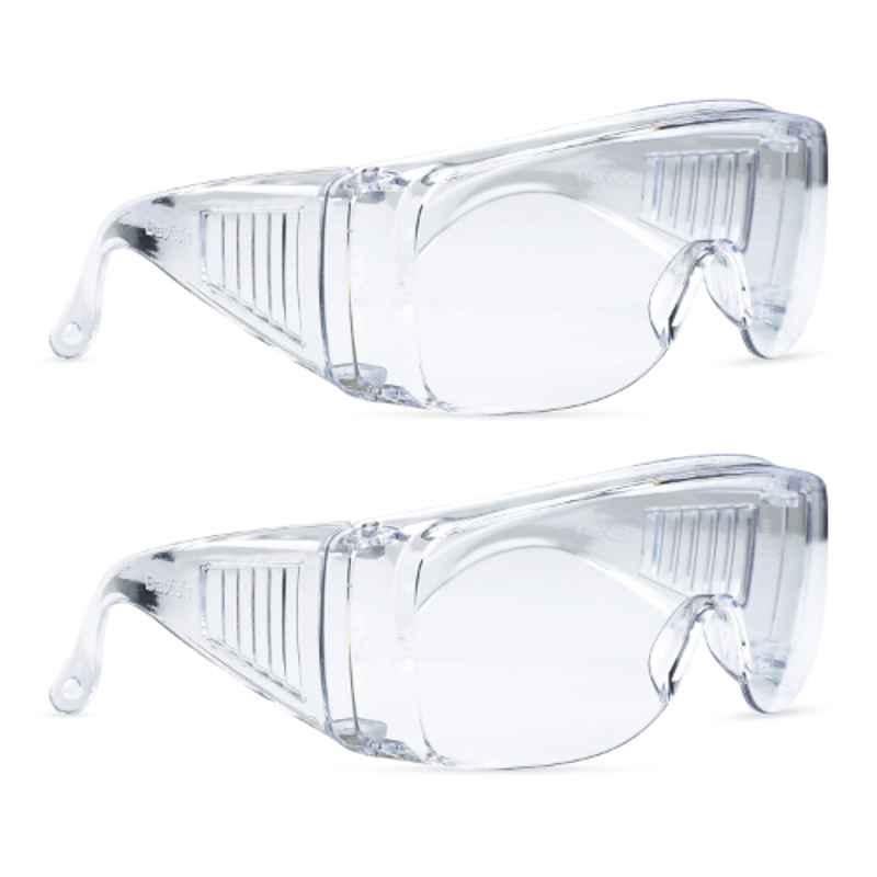 Vijay Sabre Clear Polycarbonate Safety Goggle (Pack of 2)