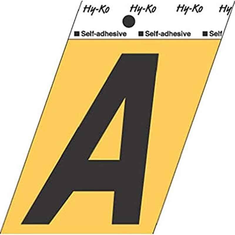 HY-KO GG-25/A 3-1/2 inch Aluminium Black Adhesive Letter A, 107156