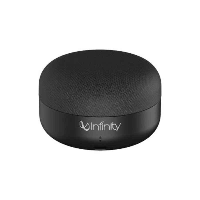Infinity by Harman Clubz Mini 2.5W Black Ultra-Portable Bluetooth Speaker with Mic, INFCLZMINIBLK