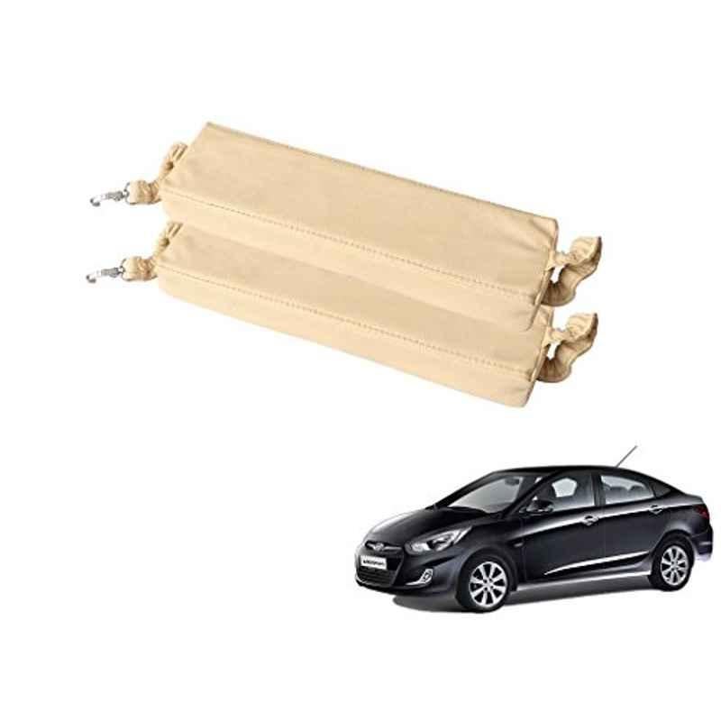 Kozdiko 2 Pcs Beige Seat Gap Filler Set for Hyundai Verna Fluidic