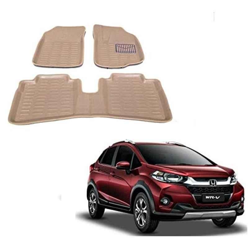 Kozdiko 3D Beige Car Foot Mat Set for Honda Wrv, koz_88084