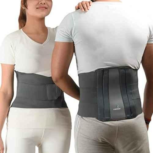 Buy K Squarians Cotton Grey Lumbar Support Waist Belt for Back