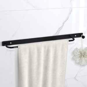 Plantex Towel Holder for Bathroom/Stainless Steel 24 inch Towel Rod/Towel Bar/Towel Hanger/Bathroom Accessories (Black)