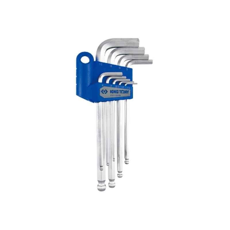 9PC.LONG ARM HEX KEY WITH BALL POINT SET #1130M