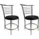 RW Rest Well RW-158 Leatherette Black Ergonomic Dining Chair with Steel Chrome Finish (Pack of 2)