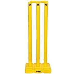 GLS 3 Pcs Plastic Yellow Heavy Duty Stump with 2 Pcs Bails & Base Stand
