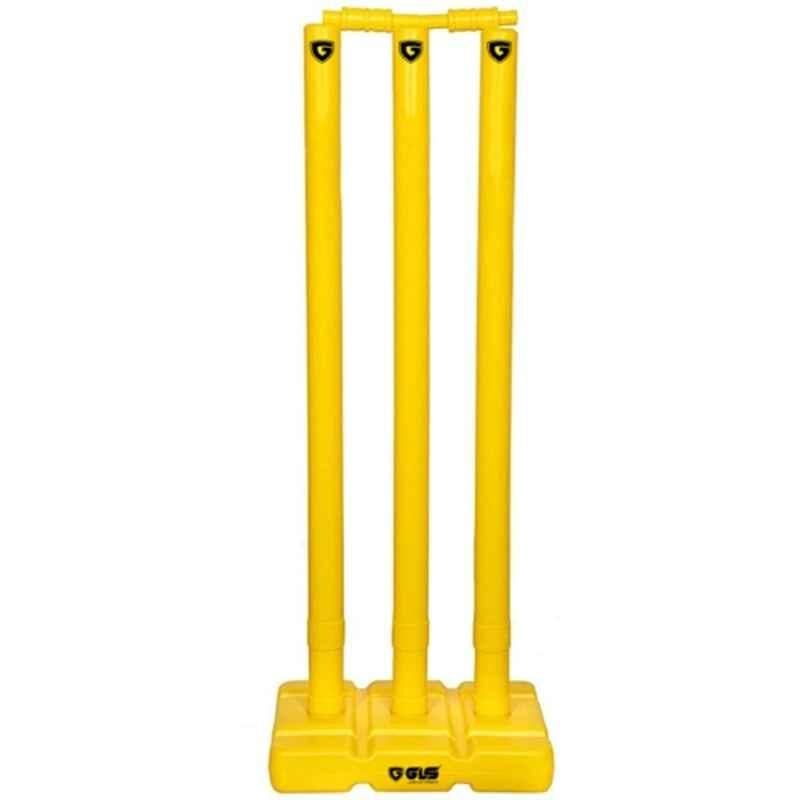 GLS 3 Pcs Plastic Yellow Heavy Duty Stump with 2 Pcs Bails & Base Stand