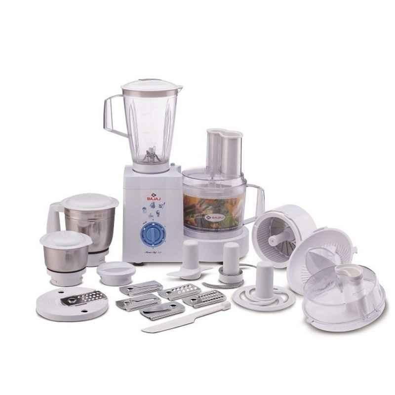 Bajaj 600W Masterchef 3.0 White Food Processor with 15 Attachments