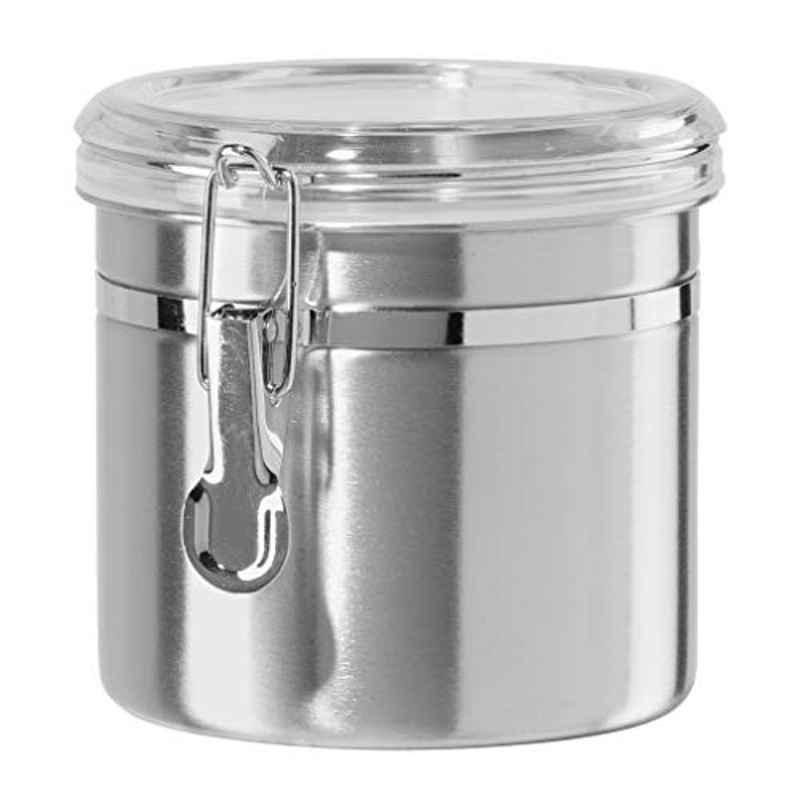 Oggi 36 Oz Stainless Steel Clamp Canister with Clear Lid