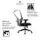 Innowin Matrix Black Mesh Medium Back Ergonomic Chair