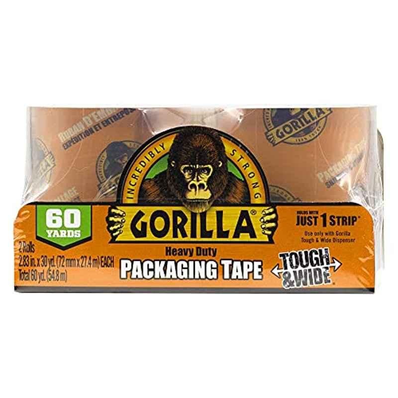 Gorilla 2 Roll Tough & Wide Refill Packing Tape Set, 6030402