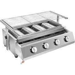 Khushi Udyog 4 Burner Stainless Steel Silver LPG Gas BBQ Grill