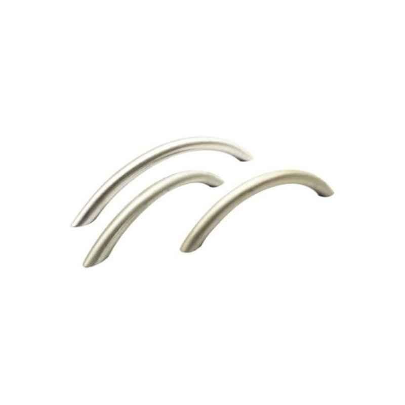 Dorfit 160x10mm Stainless Steel Silver Curve Cabinet Pull Handle, DTFH110-160 _PSS (Pack of 3)