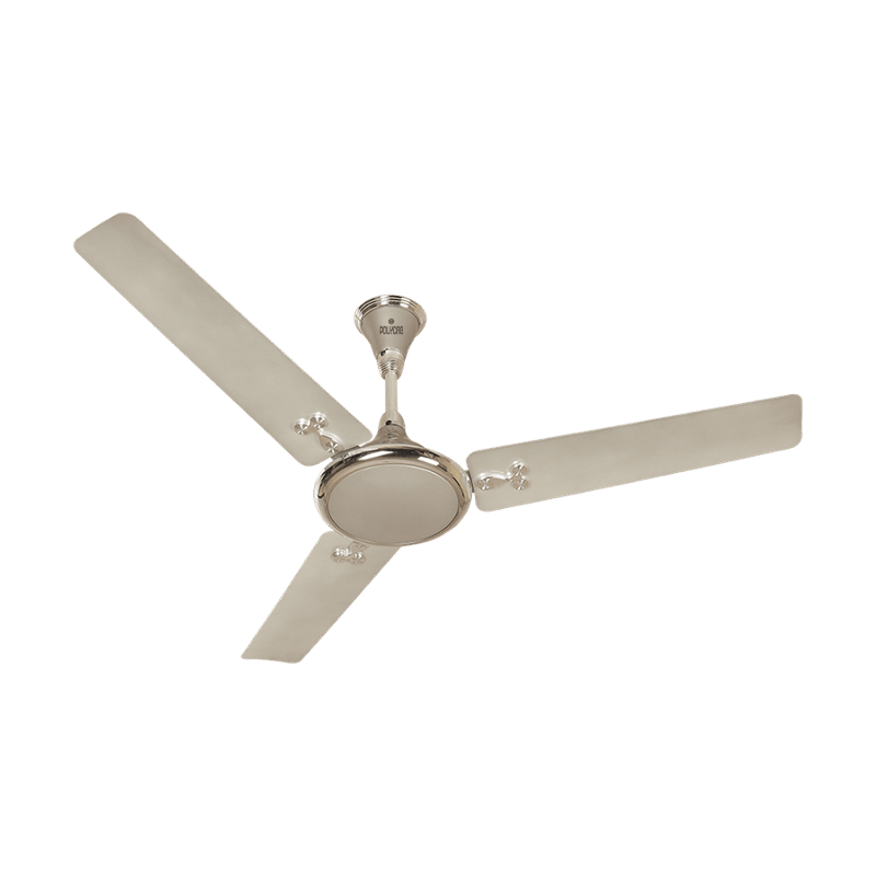 Polycab India Glory 75W 400rpm Pearl Silver Ceiling Fan, Sweep: 1200 mm