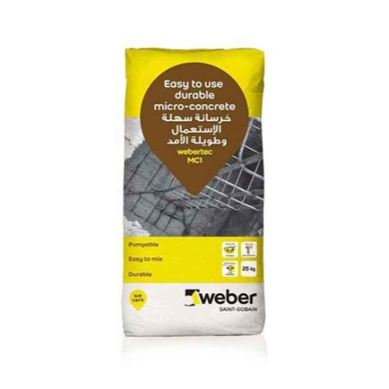 Weber Saint Gobain 25kg Webertec MC1 Durable Micro-Concrete, WEBTECM/25