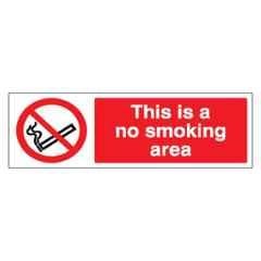 SUNSIGNS 150x200mm Vinyl & ACP Sheet This is a no Smoking area Signage, SS0212VNLM3HPIFAE