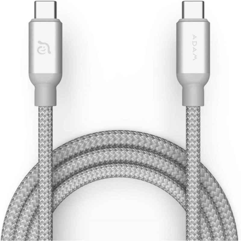 Adam Elements CASA C200 USB-C to USB-C 100W Silver Charging Cable, ACBADC200SL
