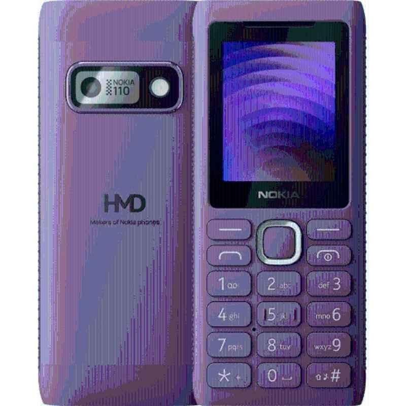 Nokia 110 Power 2 inch Purple 2G Dual Sim Keypad Feature Phone with Long Lasting Battery, DS_1751