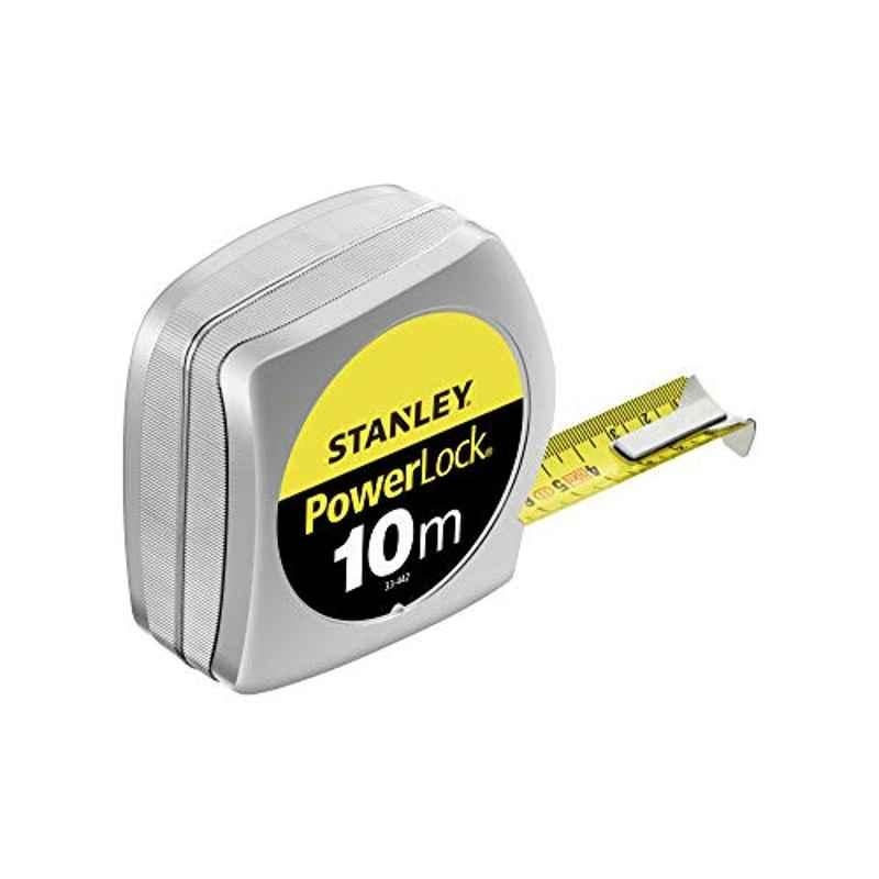 Stanley Powerlock 10m 25mm Stainless Steel Silver Measuring Tape, 0-33-442