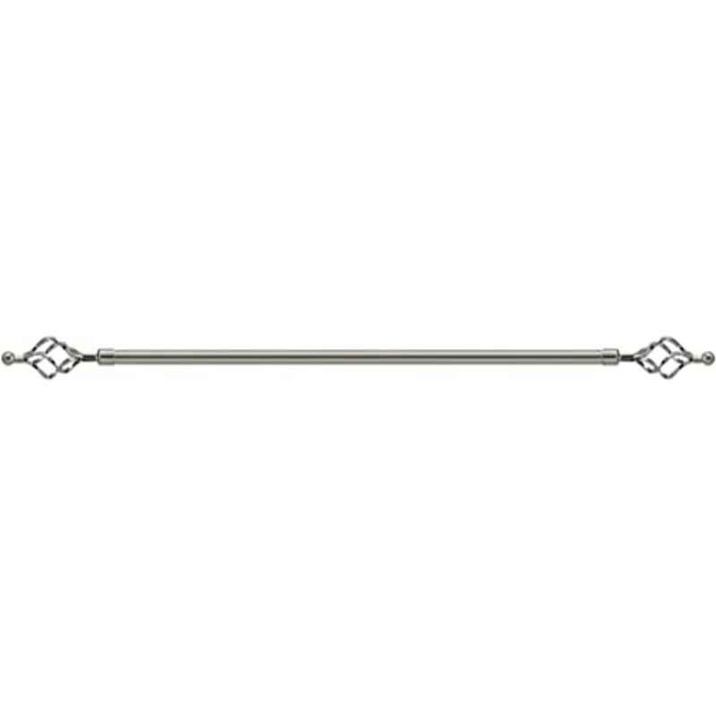 Robustline 210x400cm Stainless Steel Silver Single Rod Roman Adjustable Curtain Rod