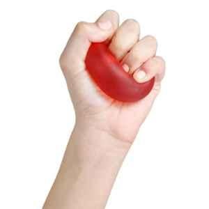 Flamingo Red Medium Gel Exercise Ball for Stress Relief & Pain Relief