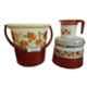 Joyo 3 Pcs 20L Plastic Brown Bucket, Small Bathroom Stool & 1500ml Matching Mug Set