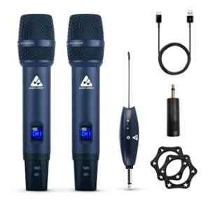 Audio Array 800mAh 600Ohms UHF Dual Wireless Premium Metal Microphones, AM-W34