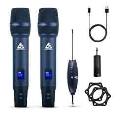 Audio Array 800mAh 600Ohms UHF Dual Wireless Premium Metal Microphones, AM-W34