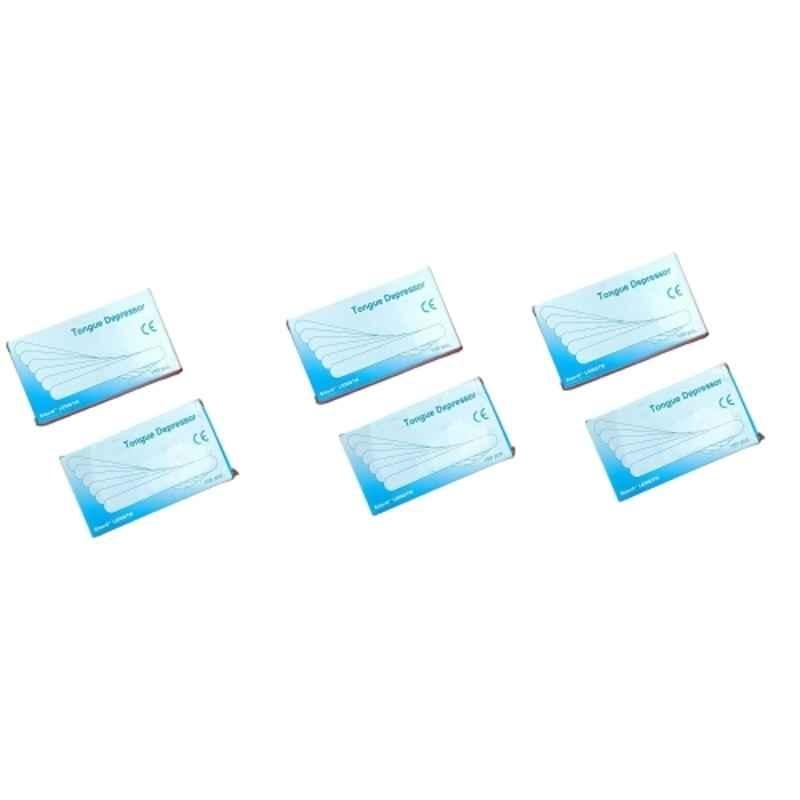 Forgesy 100 Pcs Wooden Superior Quality Tongue Depressor Box, 777 (Pack of 6)