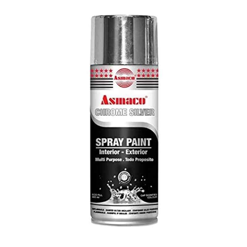 Asmaco Spray Paint Chrome Silver-Silver Glossy-400ml