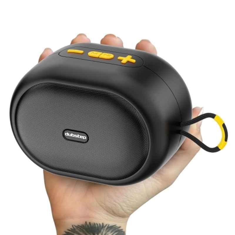 Dubstep Pop 1200 12W 52mm Black Bluetooth Speaker with 16 hrs Playback Time