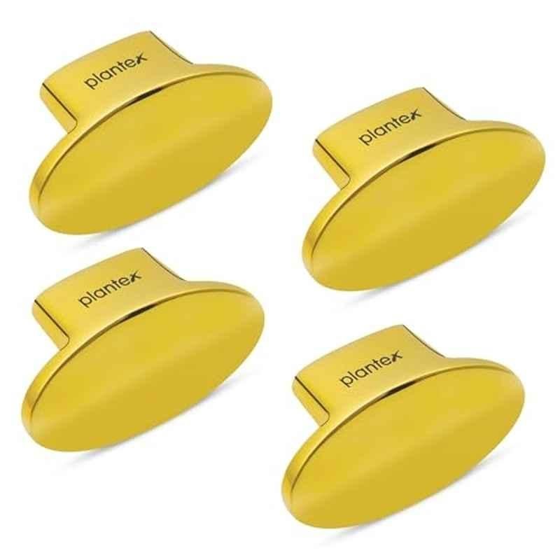 Plantex Knobs for Drawer/Small Drawer Knobs/Knobs for Cabinets/Pull-Push Knobs for Kitchen/Bedroom Drawer (Pack of 4) Oval, Gold