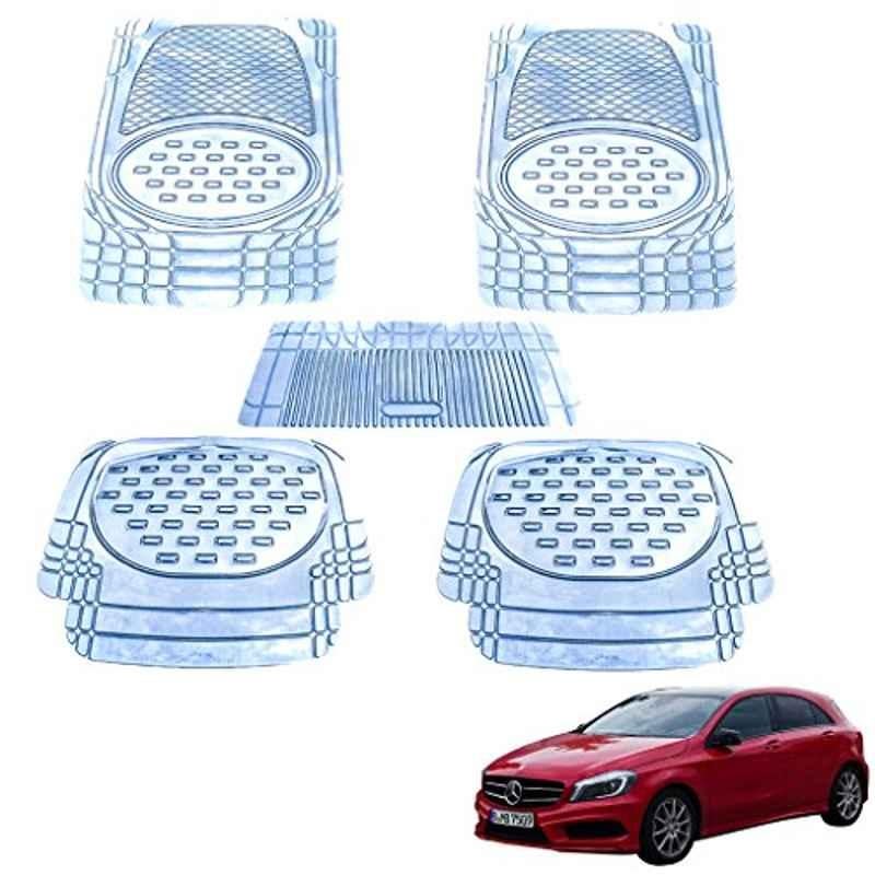 Kozdiko 5 Pcs 6605 PVC & Rubber Clear Car Foot Mat Set for Mercedes Benz A-Class