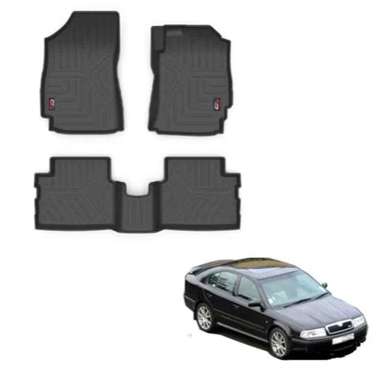 Kozdiko Thermoplastic Polyolefins 3D Life Long Car Floor Mat Set for Skoda Old Octavia