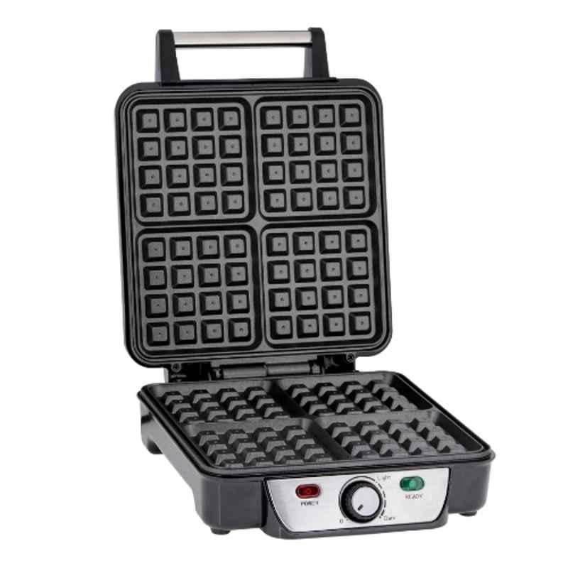 Geepas 1100W Stainless Steel 4 Slice Non-Stick Waffle Maker, GWM5417