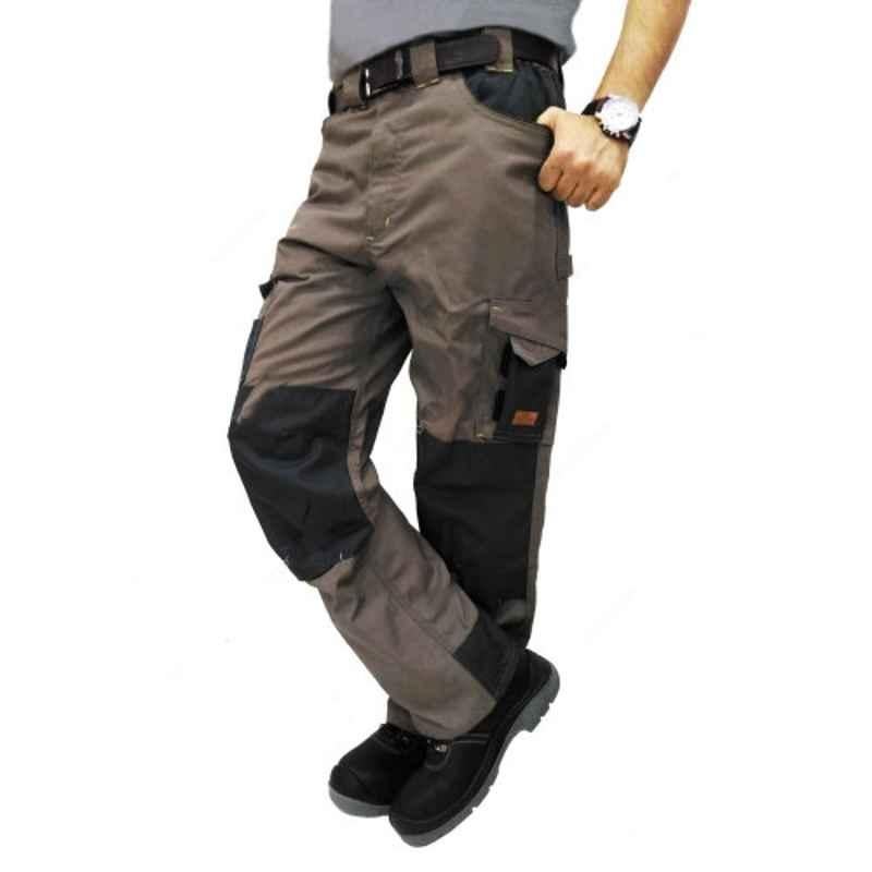 Empiral E106782801 Cotton Khaki & Grey Cargo Pants, Size: 4XL